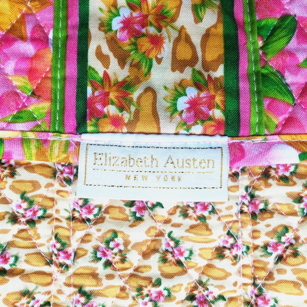 37b) ELIZABETH AUSTEN Vintage Floral Travel Garment Bag - Picture 5 of 11